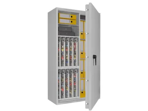 sleutelkluis,HxBxD 1550x850x420mm,800haak,legborden,romp RAL7035