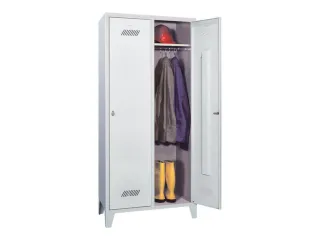 locker,HxBxD 1850x800x500mm,2vak,vak B 400mm,RAL7035,front RAL7035 - 2