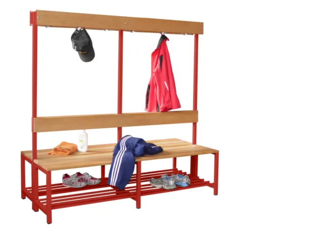 banc double,HxLxP 1600x2000x770mm,piètement RAL3000