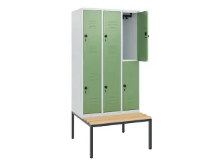 Dubbeldekse dekenkist,HxBxD 1950x900x815mm,3x2vak.,vak B 300mm - 2