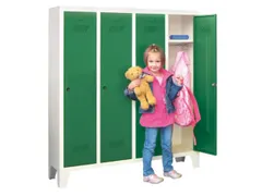 lockerkast v. kinderen,HxBxD 1300x1030x300mm,RAL7035,front RAL3000