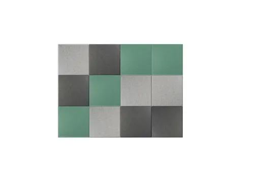 Akoestische PET-vilt wandtegels 30x30cm Combi Petrol Groen 12 Stuks
