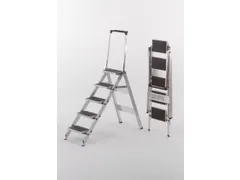 Veiligheids-vouwtrap Aluminium H 1150mm 5treden Beugel Rubberen Laag