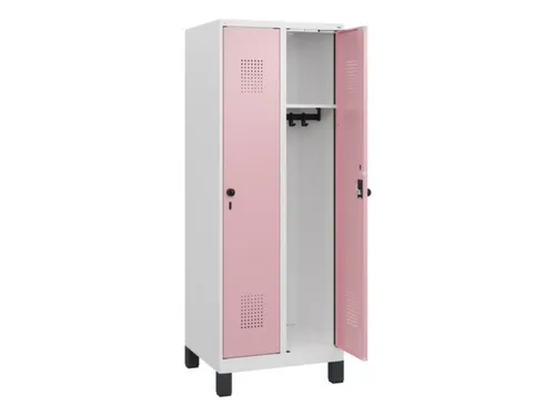 schoollocker,HxBxD 1630x600x500mm,2vak,vak B 300mm,draaigrendel,voeten
