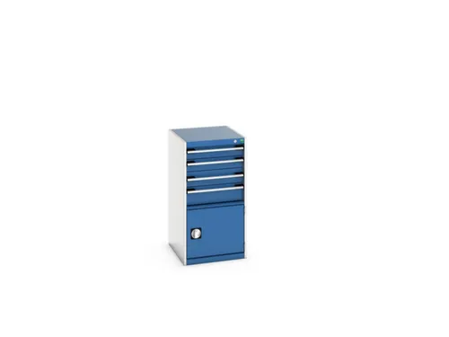 ladekast HxBxD 1000x525x650mm 4laden romp RAL7035 front RAL5010
