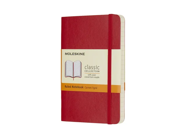 Carnet de notes A6 Moleskine Couverture souple rouge