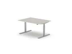 Elektrisch ihv bureau,HxBxD 650-1310x1400x1000mm,blad lichtgrijs
