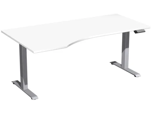 In hoogte verstelbaar bureau in vrije vorm,HxBxD 730-1230x1800x1000mm