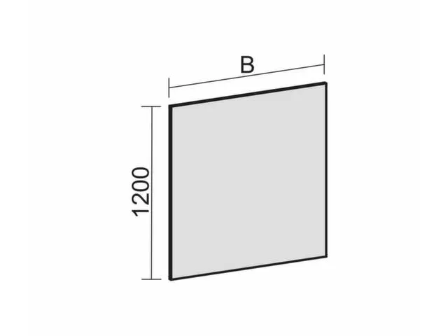 scheidingswand,v. kantoor-scheidingswand,textiel,HxB 1200x1200mm