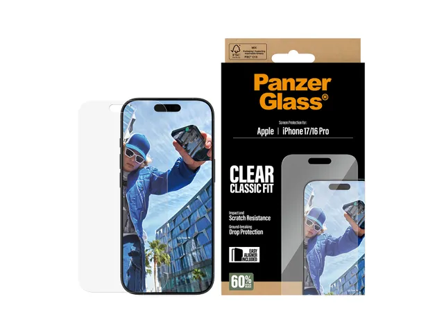 PanzerGlass Screen Protector iPhone 17 | iPhone 16 Pro | Classic Fi