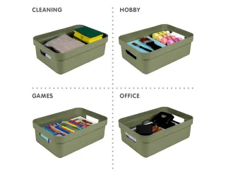 Sigma Home opbergbox 9L donkergroen - 35x24,6x12,2cm - 3