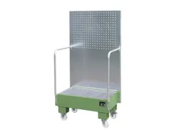 verrijdbare opvangbak,v. 2x60l vat,opvangvol. 60l,HxBxD 1685x890x570mm