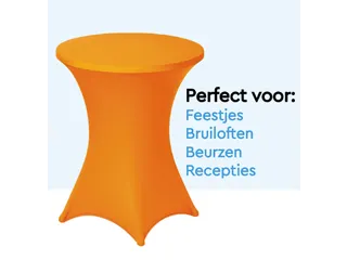 Tafelrok BRASQ voor statafel 80cm oranje - 4