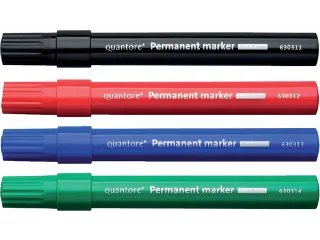Quantore Permanent marker rond 1-1.5mm assorti, etui 4 stuks - 2
