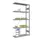 Rvs Inhaakstelling Aanbouw 2000x1010x335mm 5legborden Vaklast 200kg