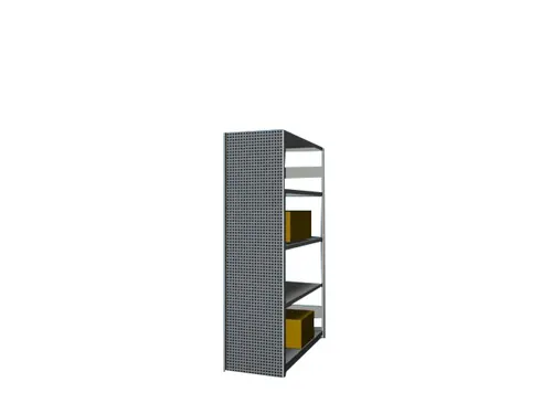 zijwand,v. inhaakstelling,HxD 2000x500mm,staal,RAL7035,perforatieplaat