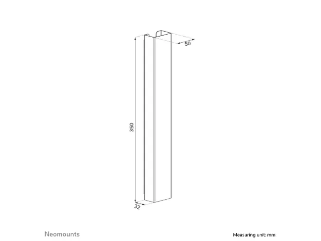 Neomounts ADS06-123BL Cache-câble - fixation magnétique - universel