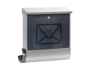 muurbrievenbus,RVS,HxBxD 425x380x115mm,inworp boven,uitname voor - 1