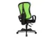 Bureaustoel Zitting Zwart Rugleuning Met Netbekleding In Groen