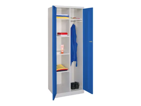 kleding-/wasgoedkast,HxBxD 1800x600x500mm,RAL7035,front RAL5010