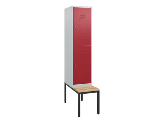 armoire vestiaire avec banc à deux niveaux HxlxP 1950x400x815mm