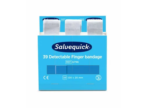 Cederroth 6796 vingerpleister, detecteerbaar blauw, doos met 6 navulli