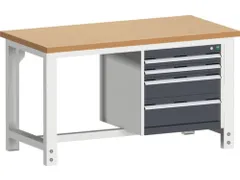 werkbank,HxBxD 740-1140x1500x750mm,beukenblad,draagverm. 1500kg
