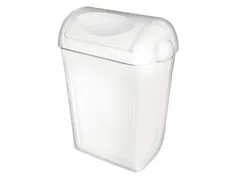 Afvalbak Kunststof Wit 43 Liter Met Swing Deksel