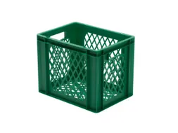 Euronorm-Stapelbak 29l 320x 400x 300mm Wanden/Bodem Opengewerkt Groen