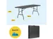 Table pliante Brasq 180x70x74mm FT180 noir