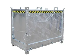 klapbodemcontainer,HxLxB 1460x1000x1800mm,2m³,hijsogen,vorksloffen - 2