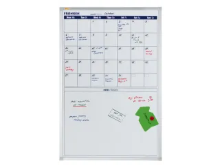 maandplanners,HxB 600x900mm,gelakt,magnetisch,bord wit,maand/vrij veld - 1