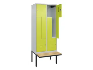 Z-garderobekast,HxBxD 2120x800x815mm,4vak,vak B 400mm,cil.-slot - 2