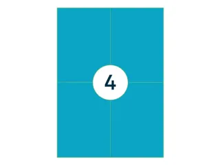 Gekleurde Etiketten 105x148mm Blauw 42822 1000 Vel - 3