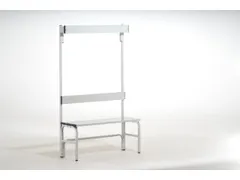 omkleedbank,HxLxD 1650x1015x375mm,alu. lijsten,frame staal RAL7035