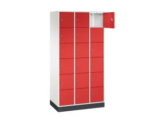 lockerkast,HxBxD 1950x920x500mm,3x6vakken,cil.-slot,sokkel - 1