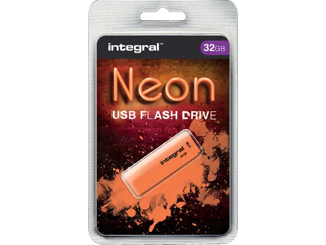 USB stick 2.0 Integral Neon USB-A 32GB oranje