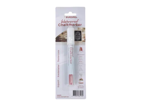 Krijtstift Europel watervast 3-6mm wit blister 1 stuk