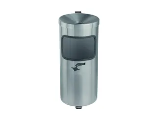 Veiligheidscombi-Asbak Wandbevestiging HxD 410x180mm Rvs - 2