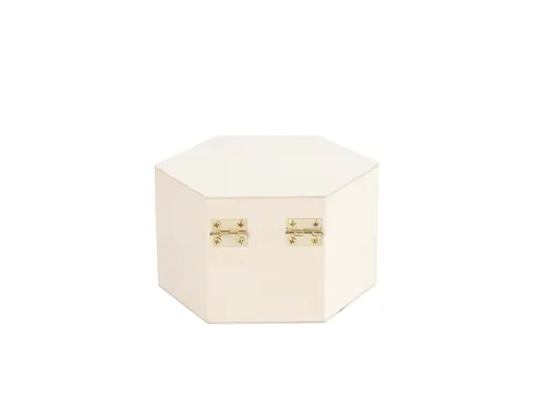 Kistje Creativ Company zeshoek 12x7cm triplex