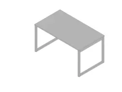 bureau,HxBxD 730x1400x800mm,blad grijs,sledeframe aluminium