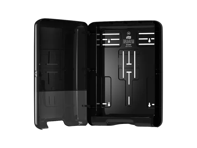 Tork 553008 H3 C-vouw en Z-vouw Handdoek Dispenser Elevation Zwart