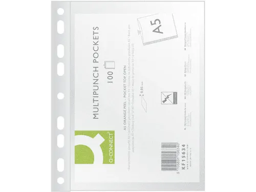 geperforeerde showtas, ft A4 9-gaats, PP 100 stuks