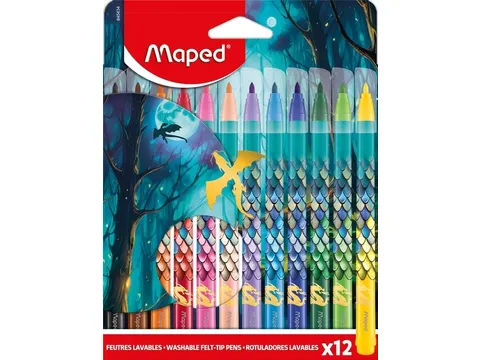 Viltstift Maped Dragon set à 12 kleuren