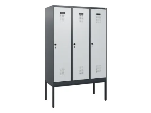 schoollocker,HxBxD 1950x1200x500mm,3vak,vak B 400mm,draaigrendel