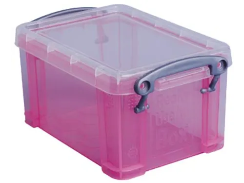 Opbergdoos 0,7 Liter Transparant Roze