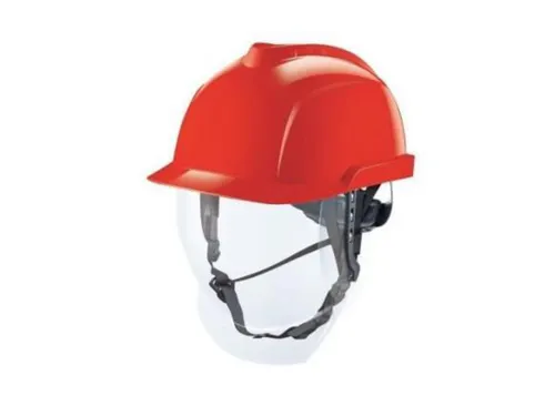 MSA V-Gard 950 veiligheidshelm ABS rood niet geventileerd 12 stuks