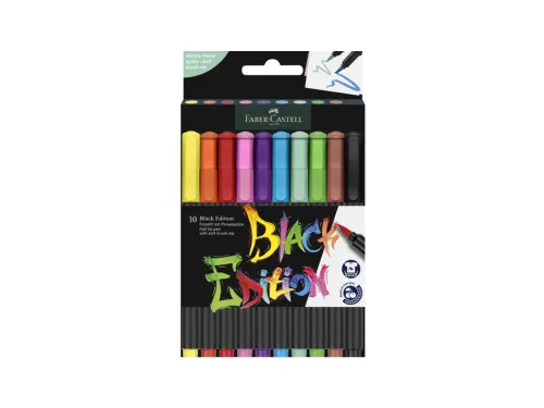 Brushpen Faber-Castell Black edition 10 stuks in karton etui
