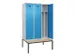 locker met bank,voor scheiding van kleding,HxBxD 2120x1200x815mm,3vak