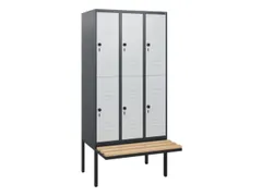 Dubbeldekse dekenkist,HxBxD 1950x900x815mm,3x2vak.,vak B 300mm